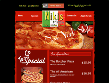 Tablet Screenshot of nikipizza.com